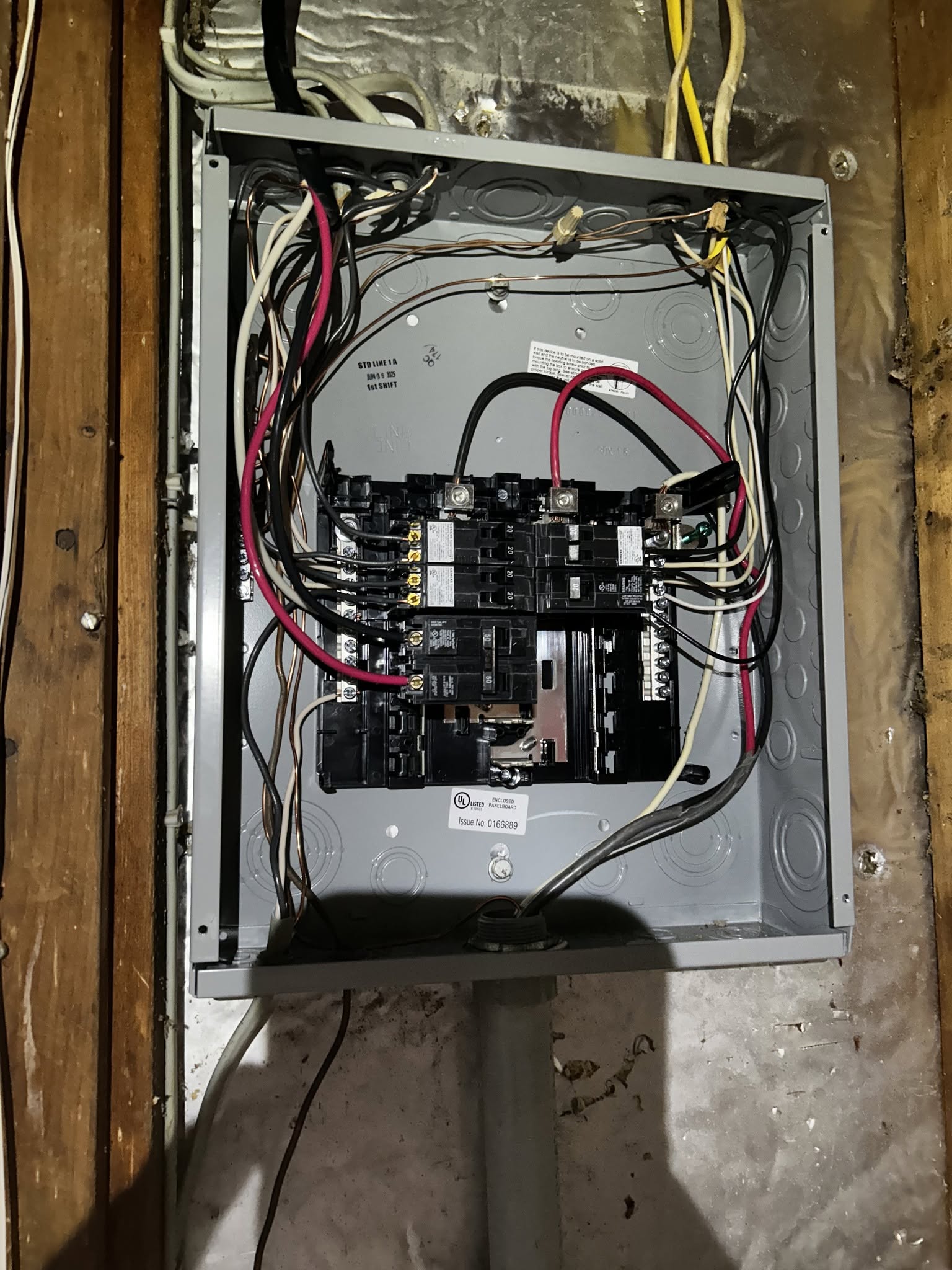 Electrical panel and breaker work